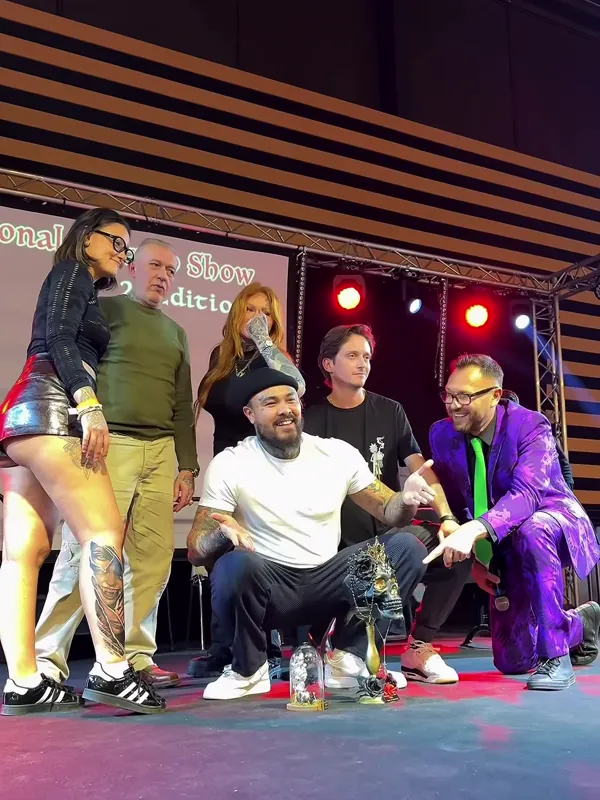 Entrega de prémios no palco da convenção de Reims